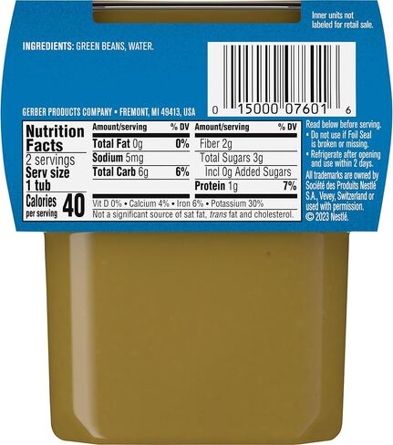 Gerber Stage 2 Baby Food, Banana Puree Tubs, No Artificial Colors or Flavors, Baby Puree, 16-Pack in Saudi Arabia