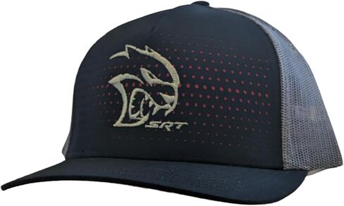 قبعة سائق الشاحنة Dodge SRT Hellcat بشعار Rumble Snapback موديل 2023 - أسود/فحمي/أحمر مرخصة وأصيلة in Kuwait
