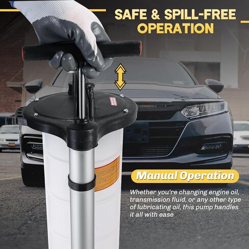 مضخة يدوية لتغيير الزيت بسعة 9 لتر مع 4 خراطيم، مضخة تغيير مستخرج الزيت لإخلاء سوائل السيارات، مستخرج سوائل تغيير الزيت مع عصا قياس الأسلاك وخراطيم الشفط in Kuwait