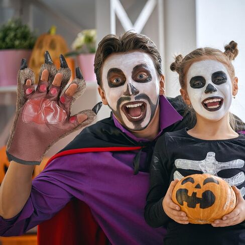 Halloween Hairy Wolf Claws Gloves Animal Paw Mittens Animal Hands Mittens for Halloween Party Favors Cosplay Supplies for Adults and Teenage in Saudi Arabia