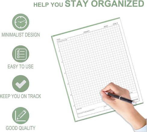 Engineering Notebook/Engineer Graph Paper Notebook - (.25" Grid Format), Lab Notebook Quad Ruled Book with Grid Pages: Table of Contents for Chemistry, Physics, Biology, 8" x 10", Green in Saudi Arabia