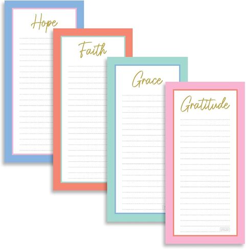 S&O Magnetic Notepads for Refrigerator 4 Pack, Strong magnet sheets for Fridge Sets - Magnetized List Pages for freezer - Sticky Notes for cooler - 3.5" x 7", 45 Pages in Saudi Arabia