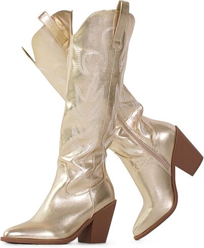 RF ROOM OF FASHION Women's Western Cowboy Knee High Boots in Kuwait