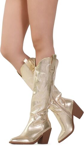 RF ROOM OF FASHION Women's Western Cowboy Knee High Boots in Kuwait
