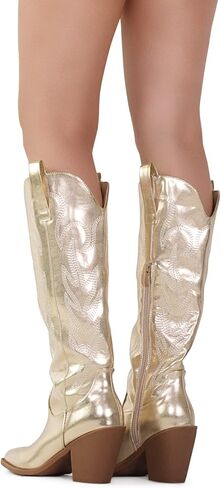 RF ROOM OF FASHION Women's Western Cowboy Knee High Boots in Kuwait
