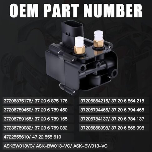 37206864215 Air Suspension Compressor Valve Block Compatible with B-M-W F07 F11 LCI F01 F02 F04 535i 550i 740i 750i 760Li ActiveHybrid 7 Alpina B7 B7L xDrive 2008-2017 37206789450 37206868998 in Kuwait