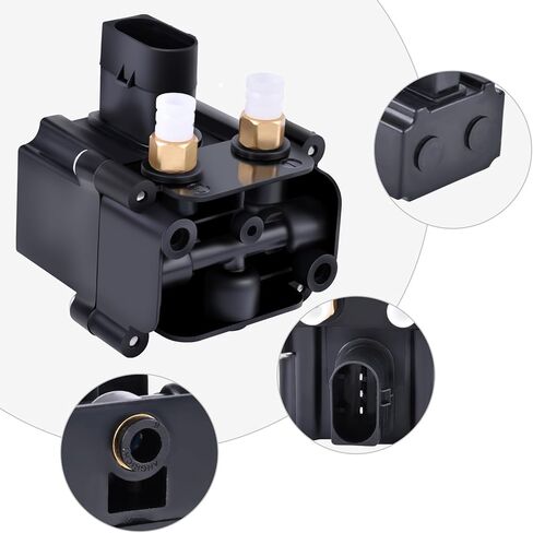 37206864215 Air Suspension Compressor Valve Block Compatible with B-M-W F07 F11 LCI F01 F02 F04 535i 550i 740i 750i 760Li ActiveHybrid 7 Alpina B7 B7L xDrive 2008-2017 37206789450 37206868998 in Kuwait