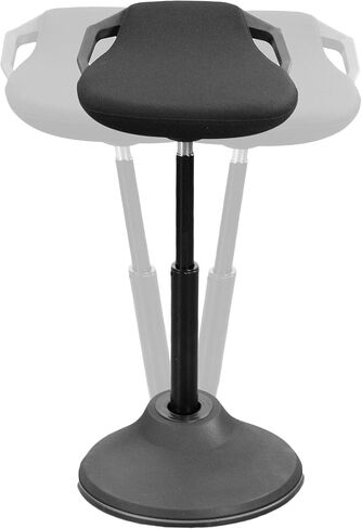 مقعد VIVO Sit Stand Perch للمنزل والمكتب، كرسي مكتب متذبذب غير قابل للانزلاق، مقعد بار قائم قابل للتعديل، كرسي توازن الجلوس النشط مع مقعد مبطن، أسود، CHAIR-S01P in Saudi Arabia