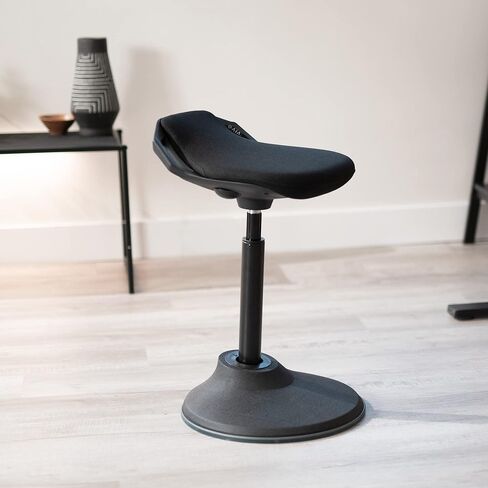 مقعد VIVO Sit Stand Perch للمنزل والمكتب، كرسي مكتب متذبذب غير قابل للانزلاق، مقعد بار قائم قابل للتعديل، كرسي توازن الجلوس النشط مع مقعد مبطن، أسود، CHAIR-S01P in Saudi Arabia