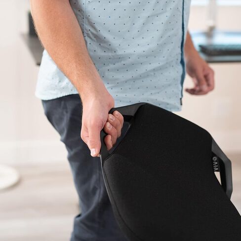 مقعد VIVO Sit Stand Perch للمنزل والمكتب، كرسي مكتب متذبذب غير قابل للانزلاق، مقعد بار قائم قابل للتعديل، كرسي توازن الجلوس النشط مع مقعد مبطن، أسود، CHAIR-S01P in Saudi Arabia