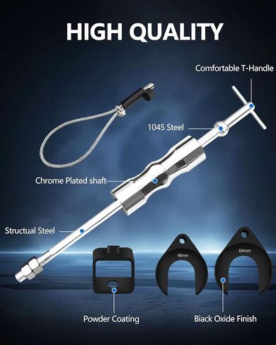 أداة سحب محور السيرة الذاتية مع مطرقة منزلق 5/8"-18 أداة إزالة مفصل السيرة الذاتية شديدة التحمل مع شوكة مفصل السيرة الذاتية، أداة إزالة محور السيرة الذاتية مع محول مفصل السيرة الذاتية الخارجي محول كابل فولاذي in Kuwait