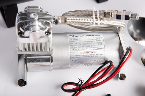 Viking Horns | Universal Fit | Very Loud 149dB Train Air Horn Kit (Black Horns) | 1.5 Gallon Tank | 150 PSI Heavy Duty Compressor | [V101C-3/4008B] in Saudi Arabia
