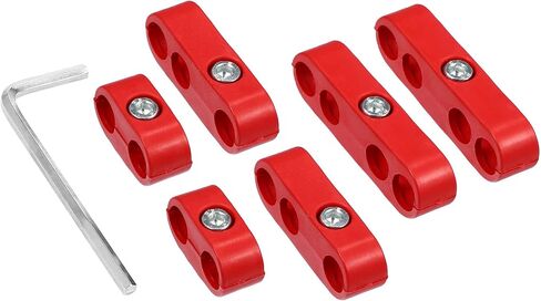Unifizz 12pcs 7mm 8mm Spark Plug Wire Separators Kit,Spark Plug Wire Separators Plastic Kit,Plug Wire Divider Looms Ignition Wire Separators Holders,Engine Spark Plug Wire Separator Divider (Black) in Saudi Arabia