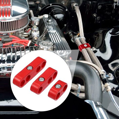 Unifizz 12pcs 7mm 8mm Spark Plug Wire Separators Kit,Spark Plug Wire Separators Plastic Kit,Plug Wire Divider Looms Ignition Wire Separators Holders,Engine Spark Plug Wire Separator Divider (Black) in Saudi Arabia