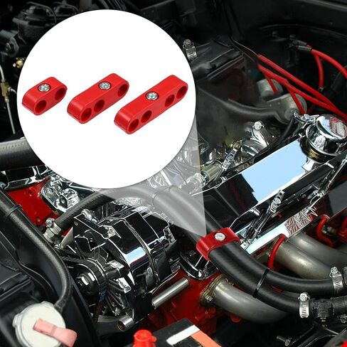 Unifizz 12pcs 7mm 8mm Spark Plug Wire Separators Kit,Spark Plug Wire Separators Plastic Kit,Plug Wire Divider Looms Ignition Wire Separators Holders,Engine Spark Plug Wire Separator Divider (Black) in Saudi Arabia