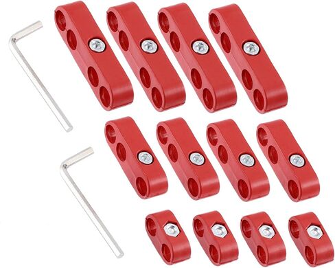 Unifizz 12pcs 7mm 8mm Spark Plug Wire Separators Kit,Spark Plug Wire Separators Plastic Kit,Plug Wire Divider Looms Ignition Wire Separators Holders,Engine Spark Plug Wire Separator Divider (Black) in Saudi Arabia