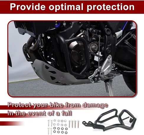 Xitomer Motorcycle Upper+Down Crash Bars, Fit for 2024 Tenere 700 2023 2022 2021 2020 2019-2023, Motorcycle Engine Guard Tank Guard for Tenere 700 Upper Down Crash Bars Tank Guard in Saudi Arabia