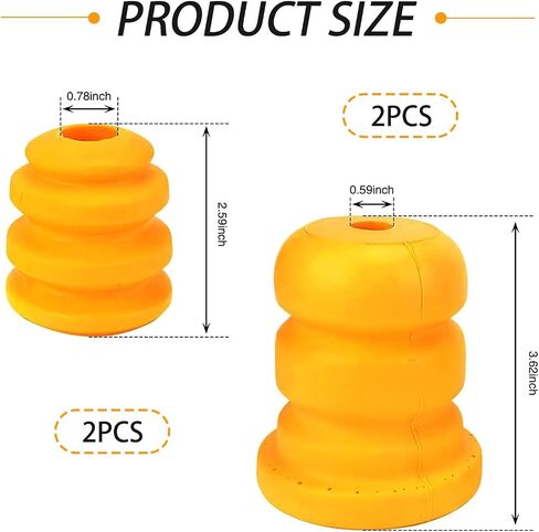 4 PCS Car Control Arm Bumper Shock Absorbing Buffer Blocks, Tight Fitting, Replacement OEM Number #15153958 15039397, Compatible with Chevrolet Savana 1500 Truck (Yellow) in Saudi Arabia