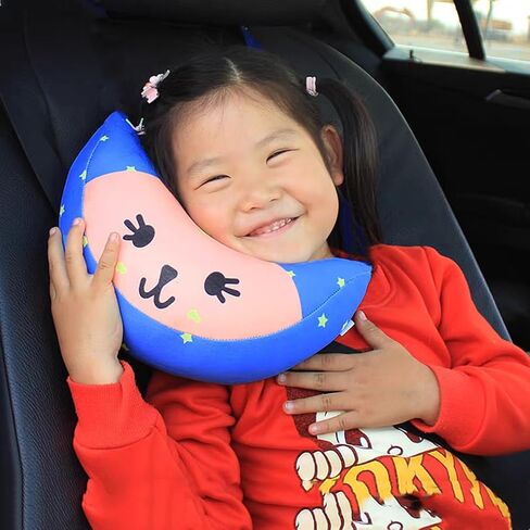 Kids Car Seat Travel Neck Pillow Soft Neck Support Cushion Car Seat Belt Cover Cushion Pillow Car Seatbelt Shoulder Pad Head Neck Support Pillow Seat Strap Pillow for Car Airplane Pushchair Travel in Saudi Arabia