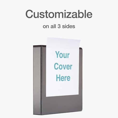 Oxford Ring Binders, 1" Round Ring Binders, View Binder, Covers on 3 Sides, XtraLife Hinge, Non-Stick, PVC-Free, Black, 225 Sheet Capacity (1002546) in Saudi Arabia