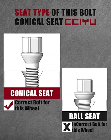 cciyu 20pcs 14x1.25 Extended Lug Bolts for I3 I8 M2 M4 F80 X2 X4 X6, 2,4 Series丨45mm Shank Conical Seat Aftermarket ET Lug Studs for Mini Clubman Paceman Roadster in Saudi Arabia