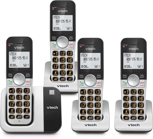 هاتف VTech اللاسلكي 2 سماعة مع شاشة كبيرة وأزرار كبيرة، DECT 6.0 مع معرف المتصل/انتظار المكالمات، مكبر صوت مزدوج كامل، وضع ECO، إعادة الاتصال بآخر 10 أرقام، سهل الاستخدام، VG231-2 in Saudi Arabia