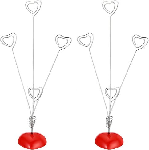 PATIKIL Place Card Holder, Memo Clip Holder Stand Tree Table Number Holders Heart Shape for Pictures Note Card Paper, Red in Saudi Arabia