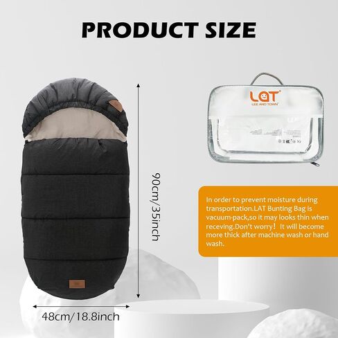 LAT Baby Warm Bunting Bag Universal,Stroller Sleeping Bag Cold Weather,Waterproof Toddler Footmuff in Kuwait