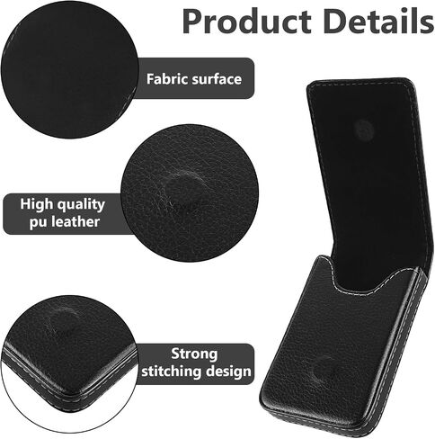 Business Card Holder Case PU Leather Business Card Organizer with Snap Closure, Vertical Pocket Design, Minimalist Rfid Blocking Wallet for Men Womencredit Cards and Id(1 PCS) in Saudi Arabia
