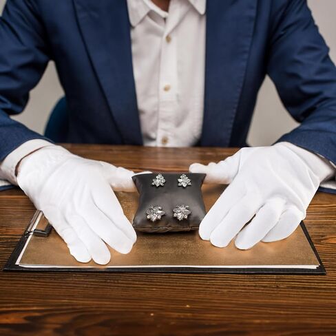 Yesland 6 أزواج من القفازات الموحدة البيضاء، قفازات قطنية ناعمة للاستعراض، قفازات رسمية لزي السهرة الرسمية، قفازات حارس الشرف للعملات المعدنية، فحص المجوهرات، مستحضرات التجميل، خادم الشرطة، جنازة in Kuwait