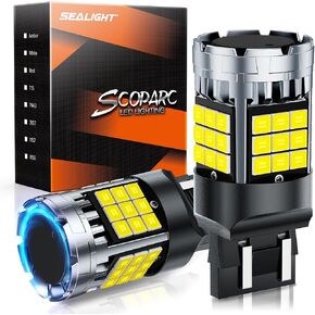 SEALIGHT 7443 7440 LED Bulb Reverse Light, 6000K White, 600% Brighter than Halogen, 7444 T20 W21W LED Lamps for Reverse Light Daytime Running Light, Tail Light (Pack of 2) in Saudi Arabia