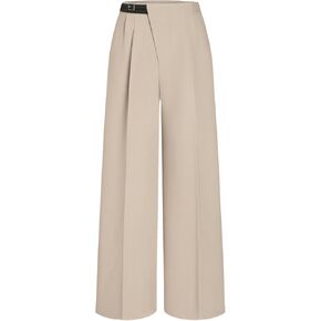 CIDER Belted Dress Pants Women HIgh Waisted with Pockets Straight Leg Work Pants Business Casual Office Trousers 2024