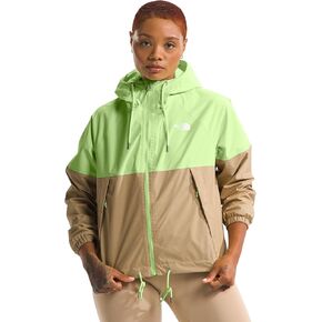 THE NORTH FACE Women's Antora Rain Hoodie, Astro Lime/Khaki Stone, Medium