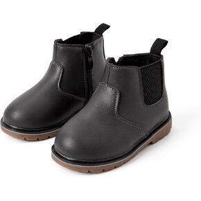 PATPAT Boys Girls Chelsea Boots Waterproof Kids Cowboy Boots Toddler Boots With Side Zipper for Toddler/Little Kid/Big Kid
