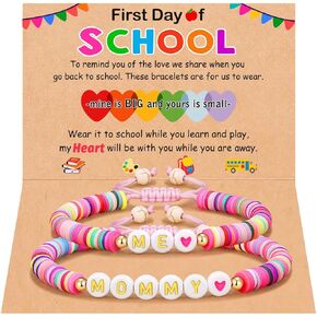 UNGENT THEM Mommy and Me, Mama and Mini Bracelets-Back to School Gifts for Mom and Daughter