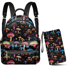 Tribal Indian Aztec Women's Men Leather Backpack Purse Large Capacity Zip Handbag Wallet,Lightweight Travel Daypack