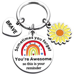 Sunflower Keychain Christmas Gifts Back to School Gifts for Kids School Supplies for Girls Sunflower Gifts for Women First Day of Kindergarten Cute Keychain College Gifts for Girls Boys Birthday Gifts