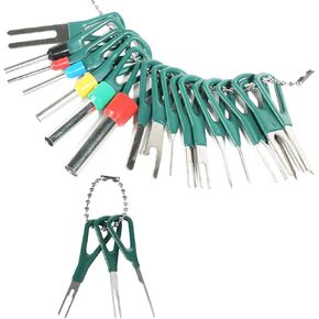 21Pcs Terminal Ejector Kit,Terminal Removal Tool Kit,Car Accessories Depinning Tool,Automotive Use Electrical Pin Removal Tool Kit,Pin Release Key Extractor Tools for Car