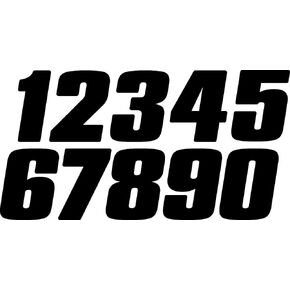DD43B-5 Black 4" High-Gloss Precision Die Cut Vinyl Number 5, 3 Pack