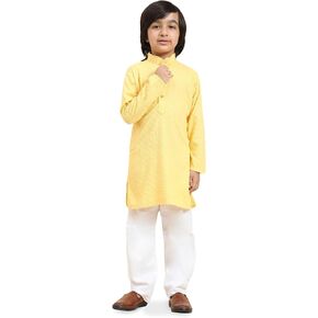 Boys Cotton Kurta Set For Kid's Indian Traditional Wear | Cotton Kurta Set (S-227)
