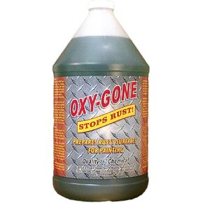 Quality Chemical Oxy-Gone Rust Remover and Metal Treatment/Rust Repair/Prepares surfaces for painting / 1 gallon (128 oz.)