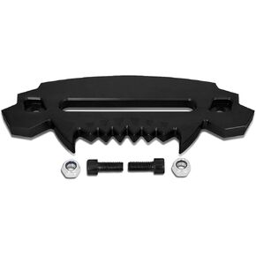 DNA Motoring HITCH-ALU-003-SL 10 بوصة من الألومنيوم Hawse Fairlead لدليل الرصاص لحبل الرافعة الاصطناعية، فضي