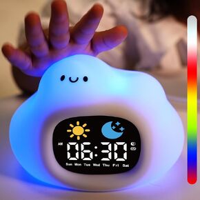 Vivilumens Alarm Clock for Kids, Ok to Wake Clock for Kids, Puppy-Shape Toddler Sleep Training Clock, Cute Touch Night Light for Children Bedroom, with 6 White Noise Sound Machine