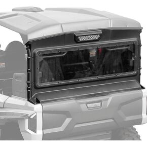 AUPOWER Rear Windshield with led light for Yamaha Wolverine RMAX 4 1000 2021-2024,Lightly Heavy Duty Poly Back Window Windscreen for Yamaha Wolverine RMAX4 1000 Accessories.