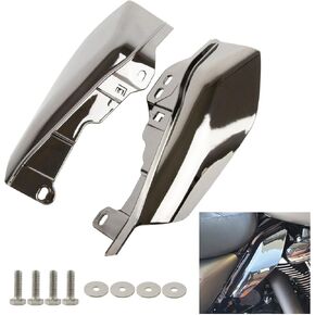 PSLER Mid Frame Heat Air Deflector Sets - 2 Pieces Shield Wind Deflectors Fairing Compatible for Touring Street Glide Road King Electra Glide 2017-2023 Models