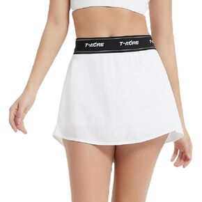Women’s Golf Tennis Skirts with Built-in Shorts Athletic Activewear Skort Mini Workout Running Shorts with Two Pockets