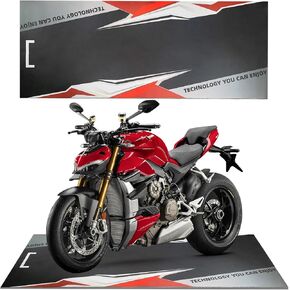 Motorcycle Mat,Garage Floor Mat and Premium Absorbent Oil Pad, Protects Garage Floor from Spills, Drips, Splashes and Stains,Reusable,Washable Rubber Parking Mats (Style 13, 24 x 78 in)