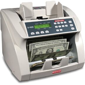 Semacon S-1625 Ultra High-Speed Premium Bank Grade Currency Counter with Ultraviolet and Magnetic Counterfeit Detection; Counting Mode, Adding Mode and Memory; 1000/1200/1500/1800 Notes per Minute