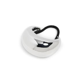 LELET NY Women's Dome Pony Hair Cuff, Rhodium, Silver, 1 Count
