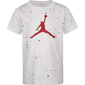 تي شيرت مطبوع عليه AOP Splatter من Jordan للأولاد (للأطفال الصغار) أبيض/أبيض/أسود 6 (طفل صغير) in Kuwait